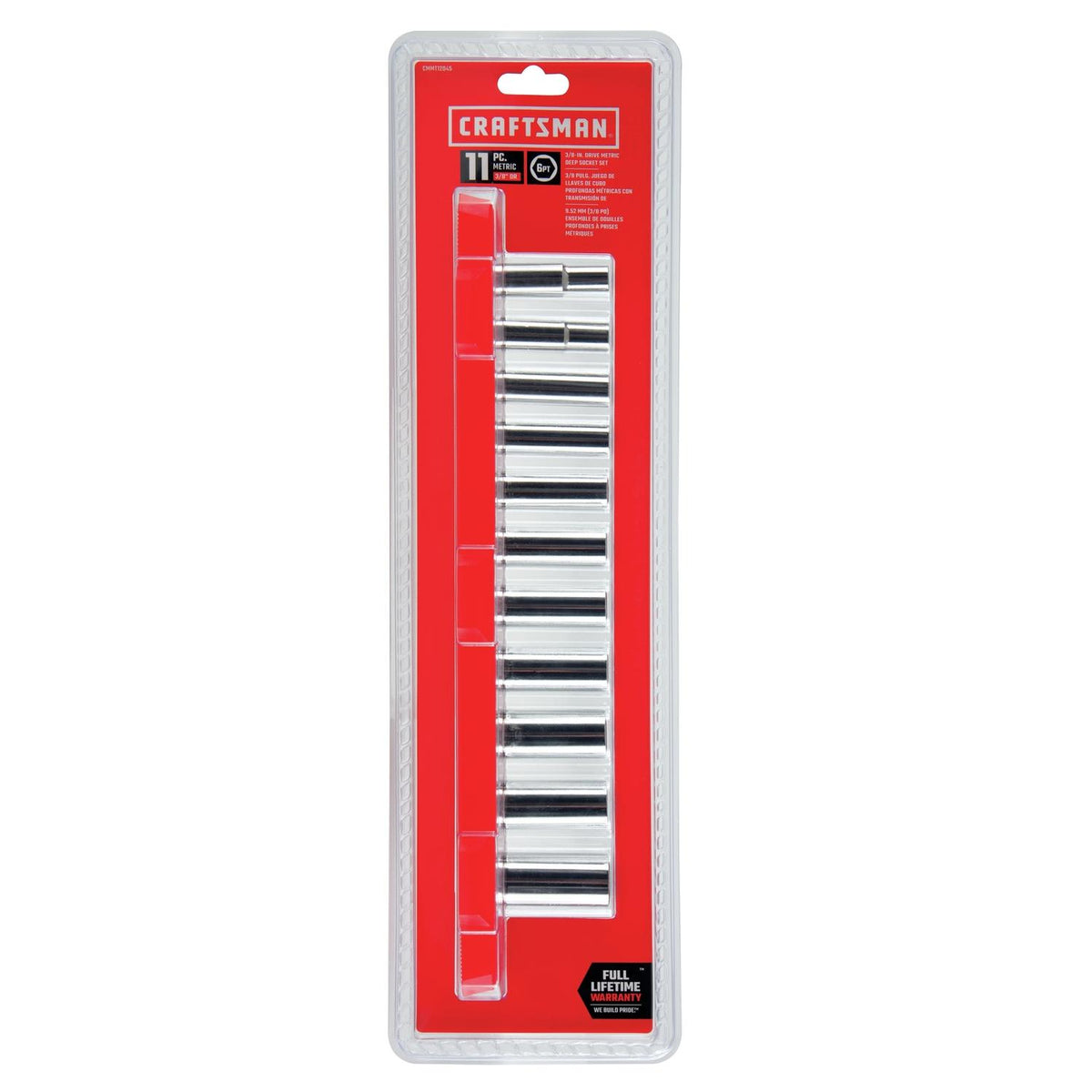 CRAFTSMAN 11-Piece Metric 3/8-in Drive 6-Point Deep Socket Set