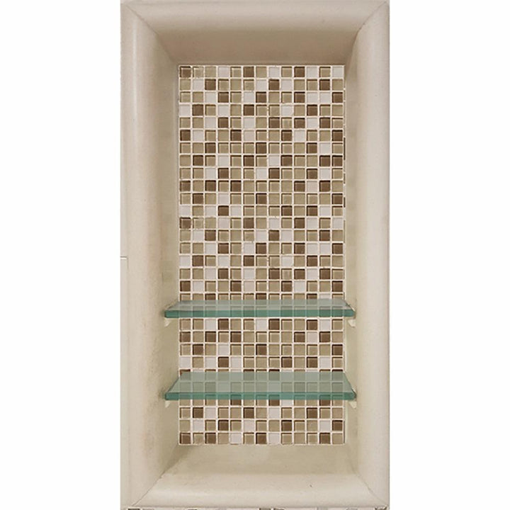 Roma 12 in. x 4 in. x 24 in. Shower Niche in Desert Sand - Super Arbor