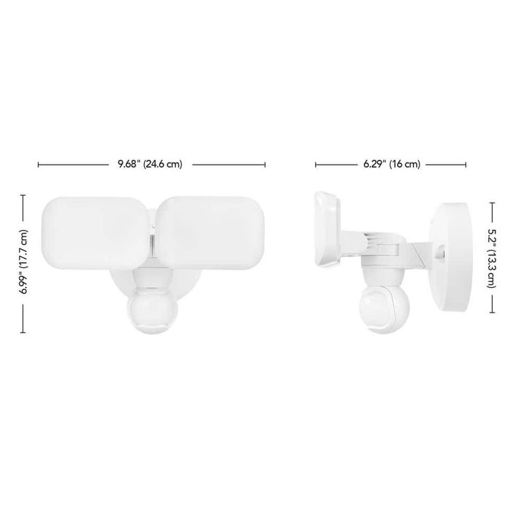 Defiant MaxDetect 240° Motion Sensor Wired Outdoor Exterior 2-Head LED Flood Light 2000L Wi-Fi/Bluetooth Hubspace