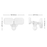 Defiant MaxDetect 240° Motion Sensor Wired Outdoor Exterior 2-Head LED Flood Light 2000L Wi-Fi/Bluetooth Hubspace