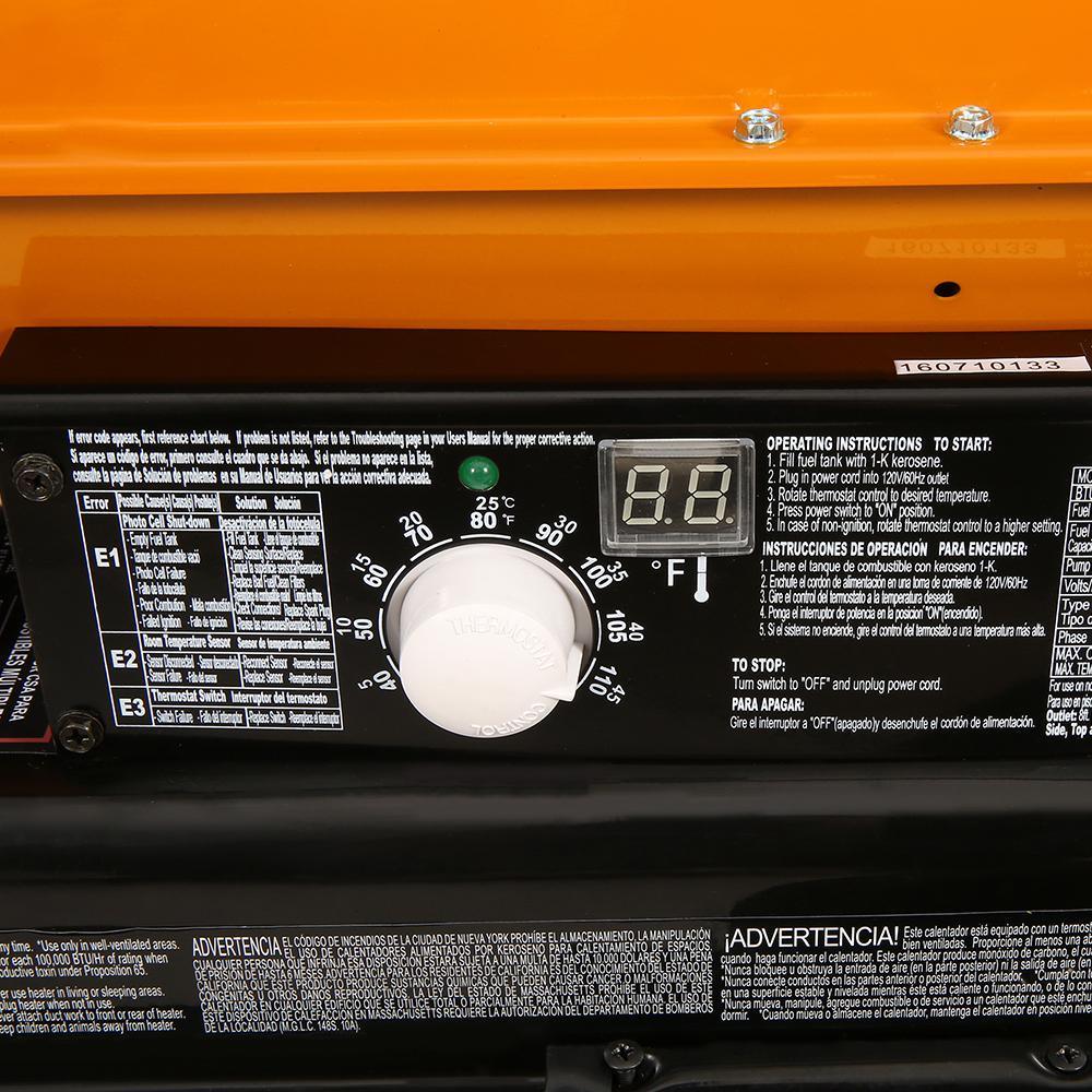 140,000 BTU Forced Air Kerosene/Diesel Space Heater with Thermostat - Super Arbor