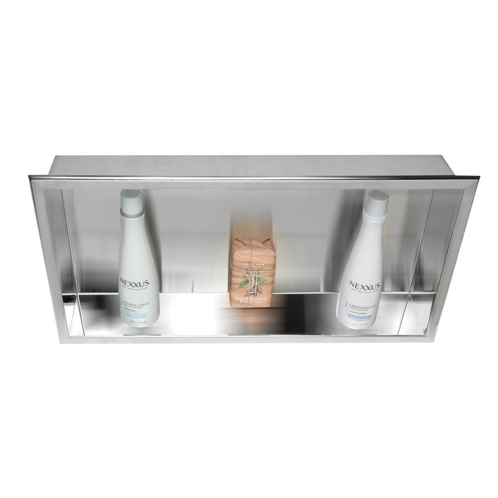 24 in. x 12 in. x 4 in. Niche in Polished Stainless Steel - Super Arbor