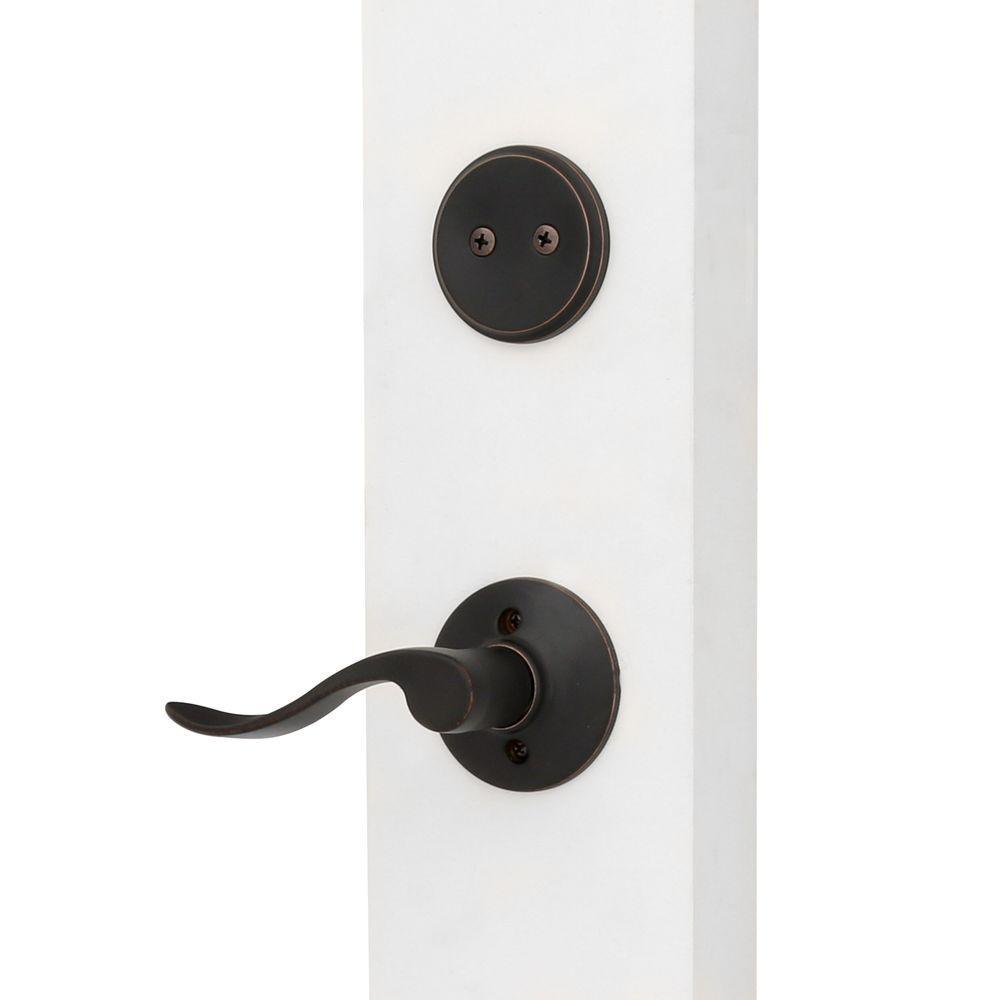 Camelot Aged Bronze Left Handed Accent Lever Dummy Door Handleset - Super Arbor