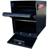 Package Master Locking Post-Mount Mailbox with High Security Reinforced Patented Locking System, Black - Super Arbor