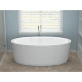 Sunstone 5.7 ft. Acrylic Flatbottom Air Bath Tub in White - Super Arbor