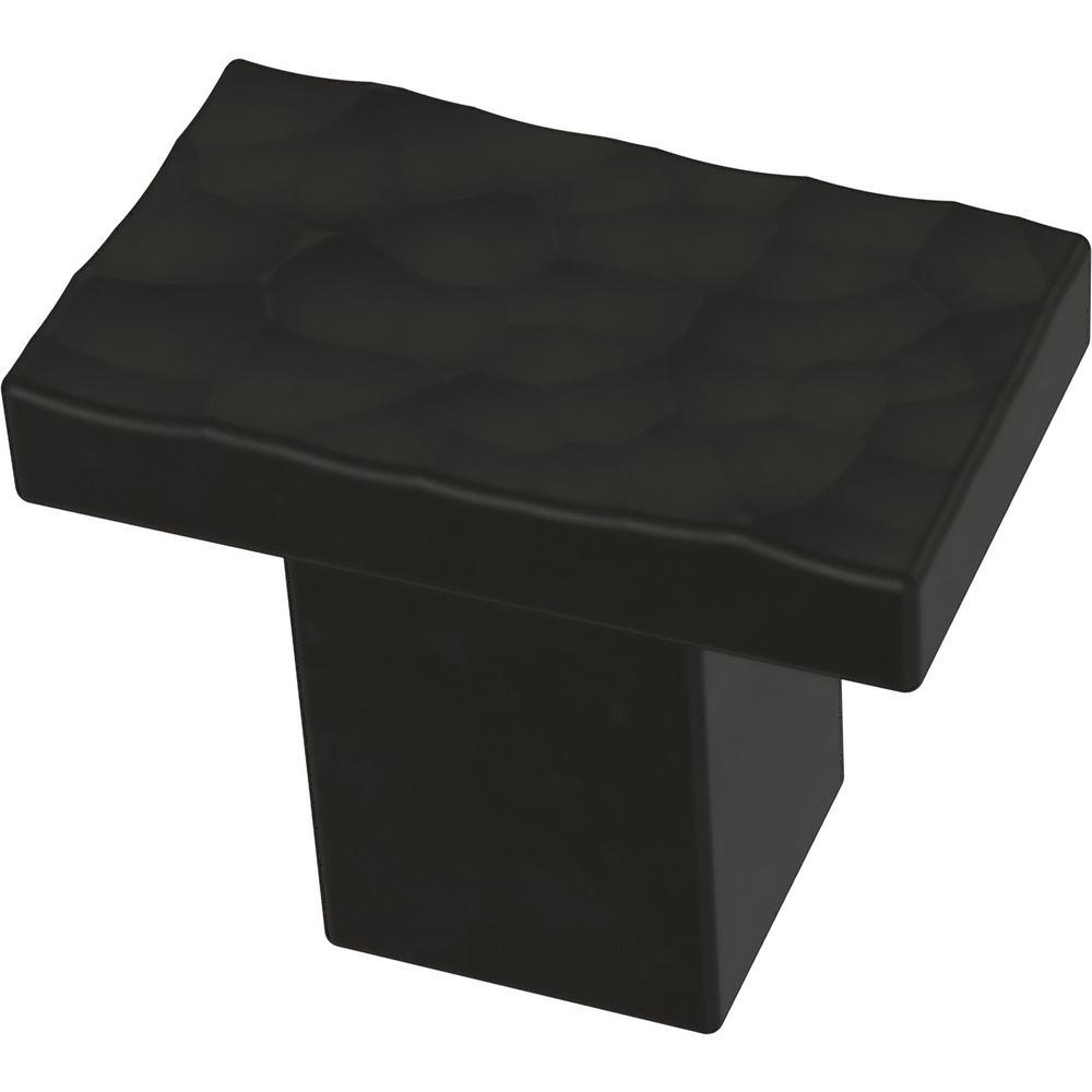 Modern Hammered 1-1/4 in. (32mm) Polished Nickel Cabinet Knob - Super Arbor