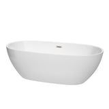 Juno 5.3 ft. Acrylic Flatbottom Non-Whirlpool Bathtub in White with Polished Chrome Trim - Super Arbor