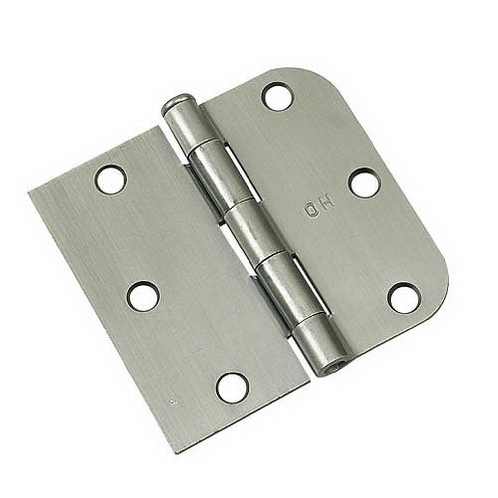 Full Mortise Inset Brushed Nickel Hinge (3-Pack) - Super Arbor