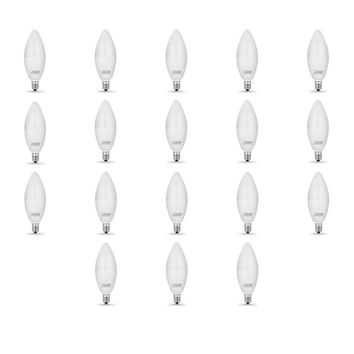 Feit Electric 40-Watt Equivalent (3000K) B10 Candelabra LED Light Bulb, Warm White (18-Pack)
