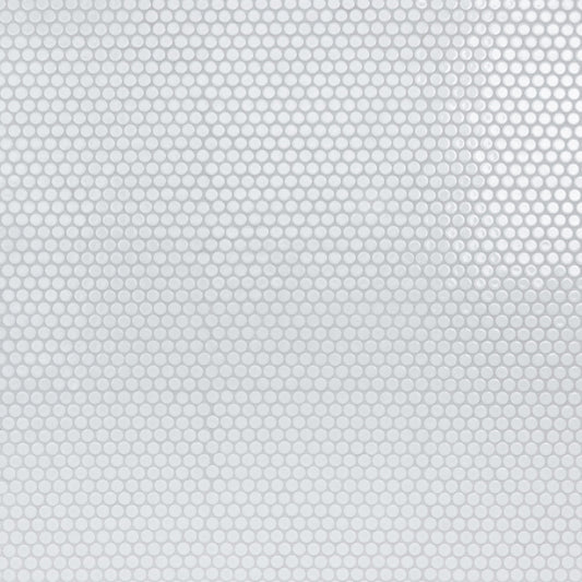 Merola Tile Hudson Penny Round Glossy White 12 in. x 12-5/8 in. x 5 mm Porcelain Mosaic Tile (10.74 sq. ft. / case)