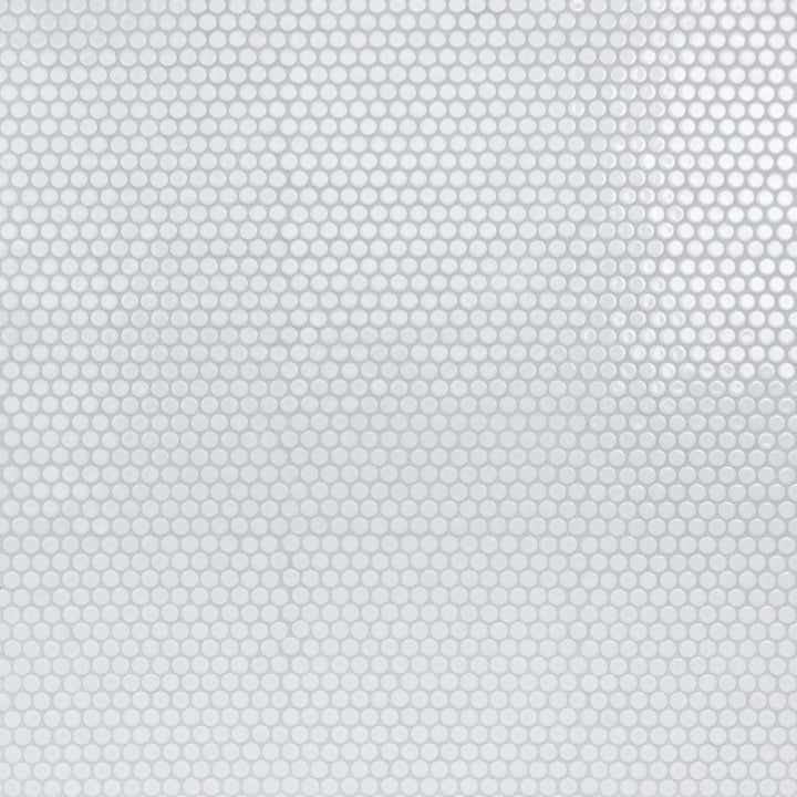 Merola Tile Hudson Penny Round Glossy White 12 in. x 12-5/8 in. x 5 mm Porcelain Mosaic Tile (10.74 sq. ft. / case)