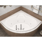 Jaspers 5 ft. Acrylic Corner Drop-in Air and Whirlpool Bathtub in White - Super Arbor
