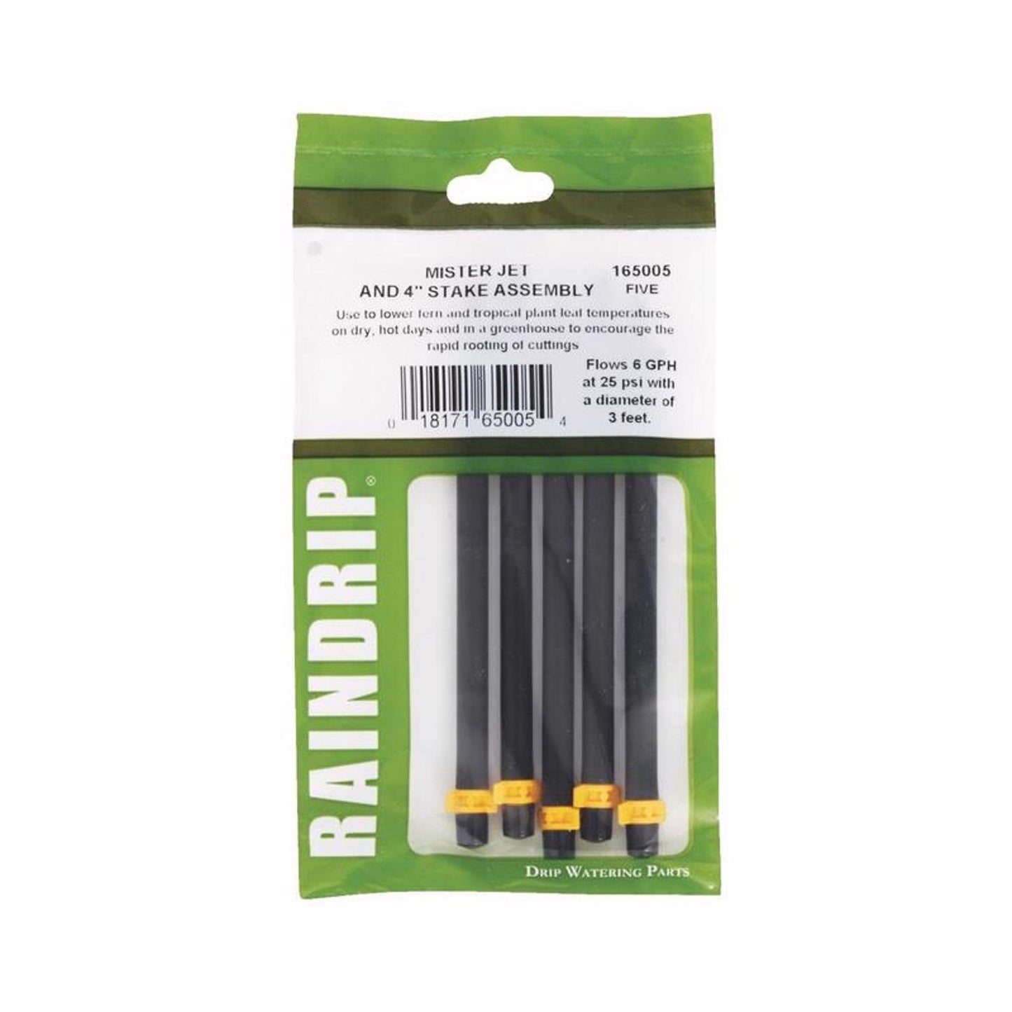 Raindrip Full-Circle Drip Irrigation Bubbler, 6 GPH, 5-Pack