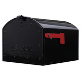 Storehouse Extra Large, Steel, Post Mount Mailbox, Black - Super Arbor