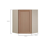 Easthaven Shaker Assembled 23.64 in. x 30 in. x 23.64 in. Frameless Corner Wall Cabinet in Unfinished Beech - Super Arbor