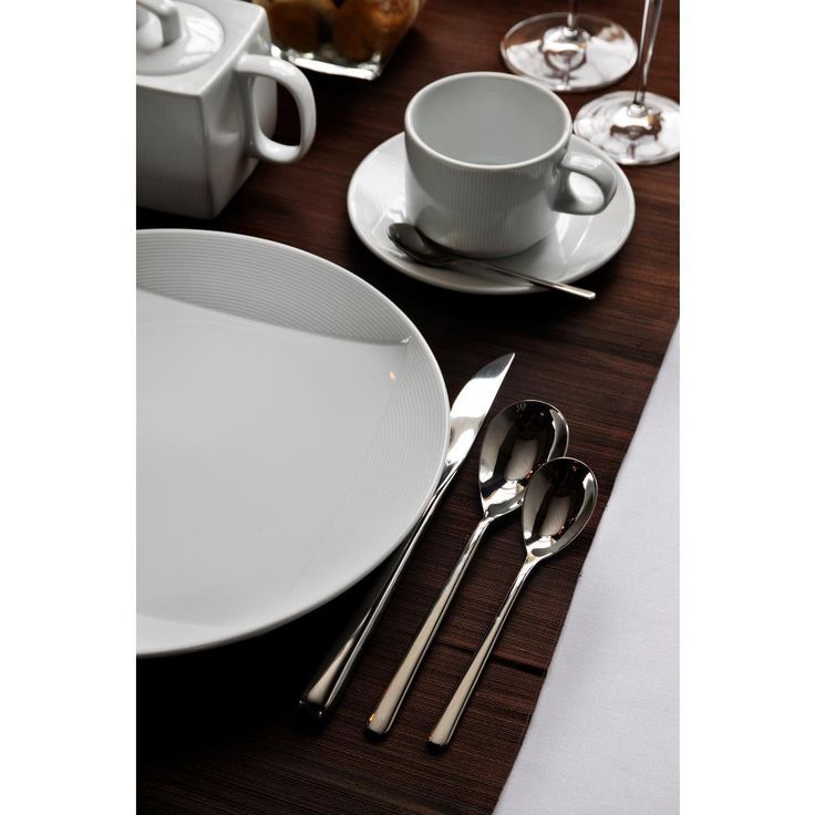 Quantum 18/10 Stainless Steel Teaspoons, European Size (Set of 12)