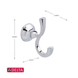 Delta Ashlyn 2-Hook Rubbed Bronze Ii Towel Hook