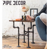 1/2 in. Black Pipe 10.5 in. W x 16/5 in. D x 19 in. H Streetlights Design End Table Kit