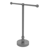 Allied Brass Vanity Top 2 Arm Guest Towel Holder in Matte Gray