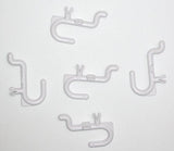 White Peg Board Hook Kit Garage Tool Storage Pegboard 50 pieces J Hook Style