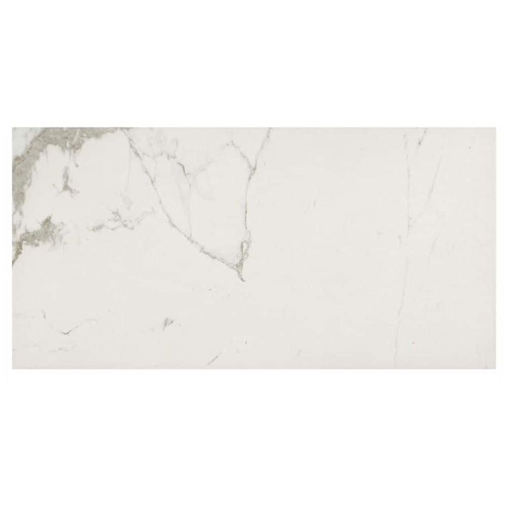 Carrara White 12 in. x 24 in. Matte Porcelain Stone Look Floor and Wall Tile (16 sq. ft./Case)