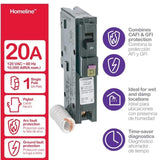 Square D Homeline 20 Amp Single-Pole Dual Function (CAFCI and GFCI) Circuit Breaker
