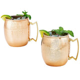 16 oz. Solid Copper Hammered Moscow Mule Mug with Unlined Non-Lacquered (Set of 4)