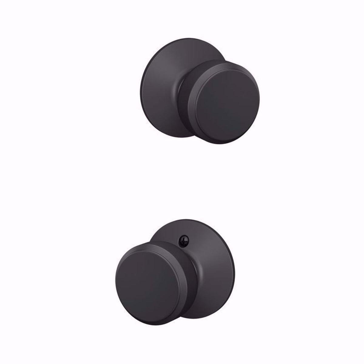 Schlage Bowery Matte Black Privacy Knob – Right or Left Handed