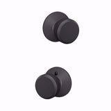 Schlage Bowery Matte Black Privacy Knob – Right or Left Handed