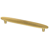 Modern Herringbone 3-3/4 in. (96mm) Center-to-Center Brushed Brass Cabinet Drawer Pull (2-Pack) - Super Arbor