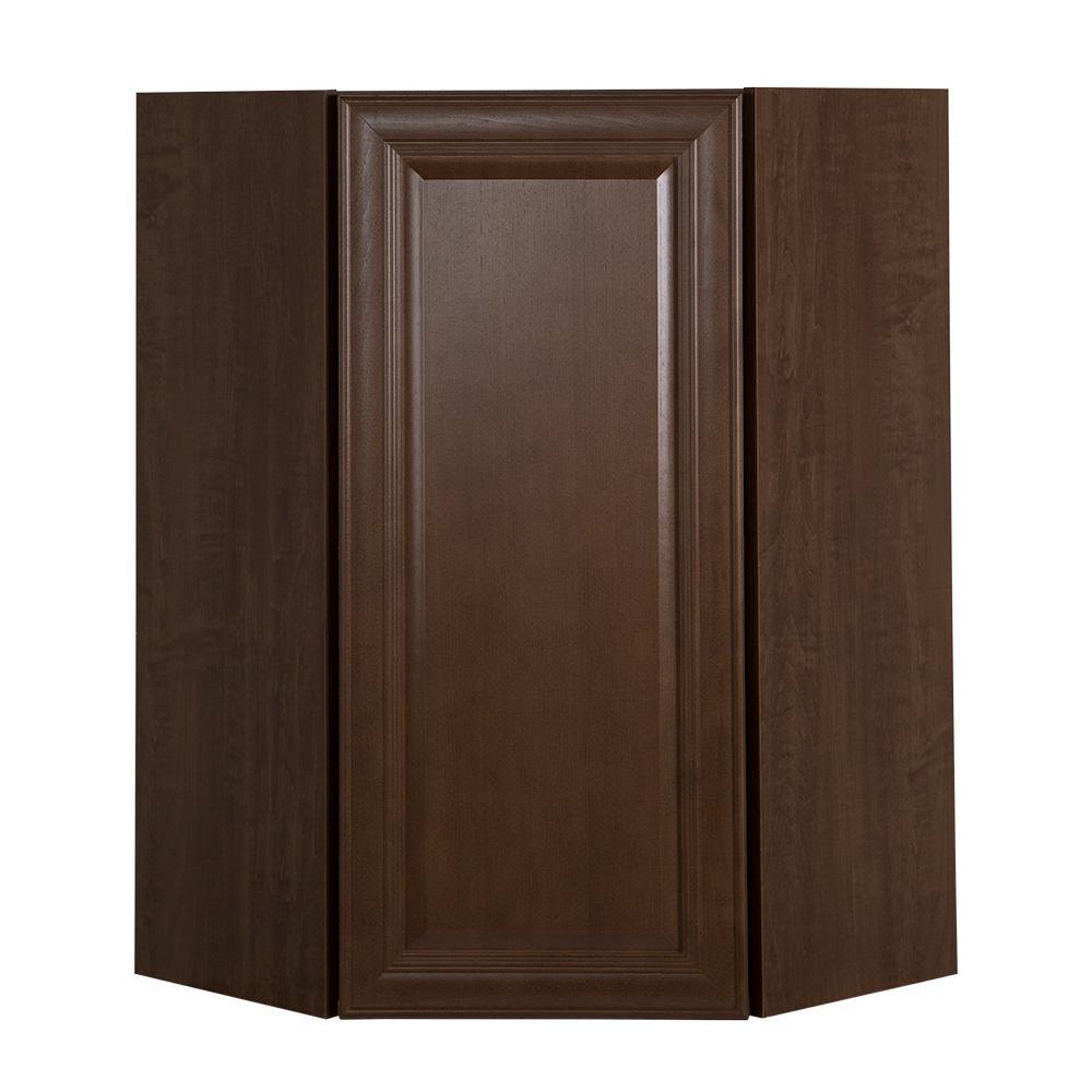 Benton Assembled 23.6x30x23.6 in. Corner Wall Cabinet in White - Super Arbor