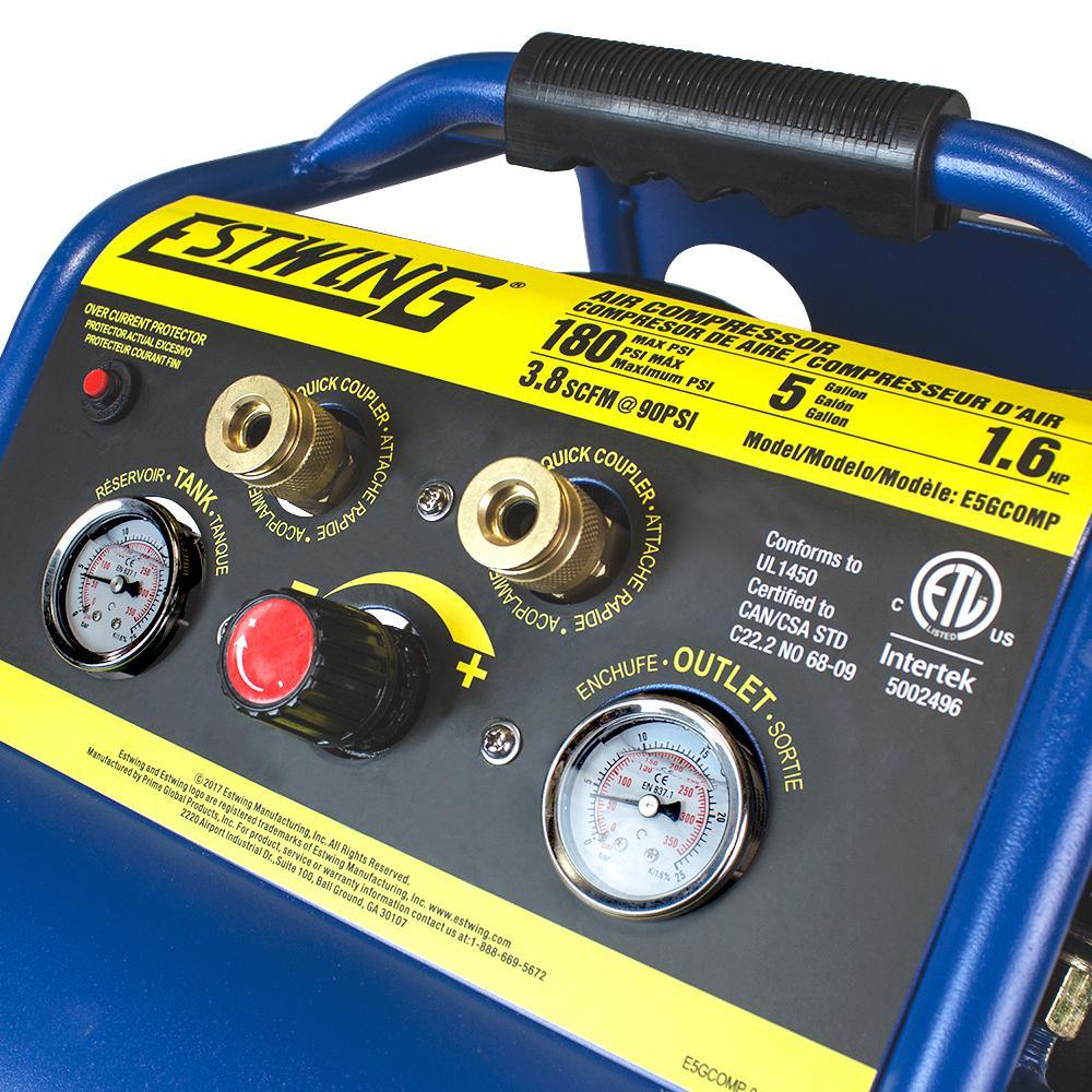 5 Gal. Quiet High Pressure Oil-Free Compressor - Super Arbor