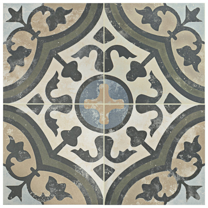 Merola Tile Arte Evoque Carthusian 9-3/4 in. x 9-3/4 in. Porcelain Floor and Wall Tile