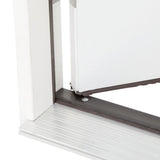 Steves & Sons Premium Half Lite Primed White Steel Back Door, 32 in., Left-Hand Inswing, Extra-Large Pet Door