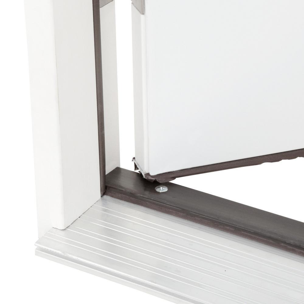 Premium Half Lite Primed White Steel Back Door 32 in. Left Hand Inswing with Extra Large Pet Door - Super Arbor