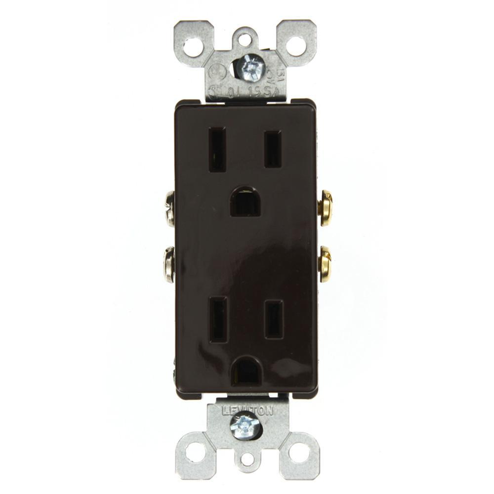 Decora 15 Amp Residential Grade Grounding Duplex Outlet, White (10-Pack) - Super Arbor