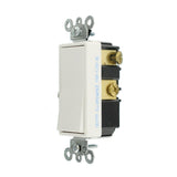 15 Amp Decora Residential Grade 4-Way Lighted Rocker Switch, White - Super Arbor