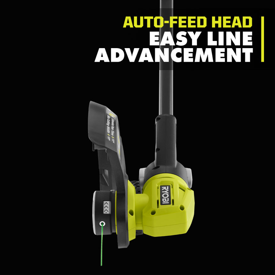 RYOBI ONE+ 18V Lithium-Ion Cordless 13" String Trimmer/Edger Kit with 4.0 Ah Battery and Charger