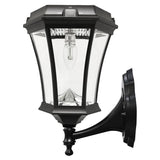 Victorian Bulb Series Single Black Integrated LED Outdoor Solar Lamp with 3-Mounting Options and GS Solar LED Light Bulb