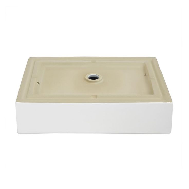 Swiss Madison Voltaire Ceramic Rectangle Vessel Sink in White