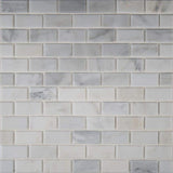 MSI Greecian White Beveled 12 in. x 12 in. x 10 mm Polished Marble Mesh-Mounted Mosaic Tile (1 sq. ft.)