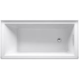 Underscore 5 ft. Rectangle Right-Hand Drain Bathtub in White - Super Arbor