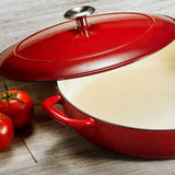 Gourmet 4 Qt. Cast Iron Braising Pan