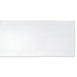 Off-White Hemstitch Cotton Table Runner