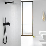 1-spray 10 in. High PressureDual Shower Head and Handheld Shower Head in Matte Black