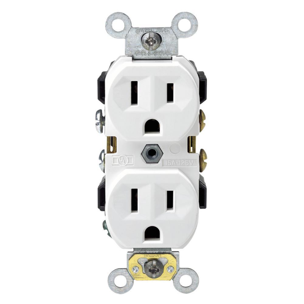 15 Amp Commercial Grade Duplex Outlet, Light Almond - Super Arbor
