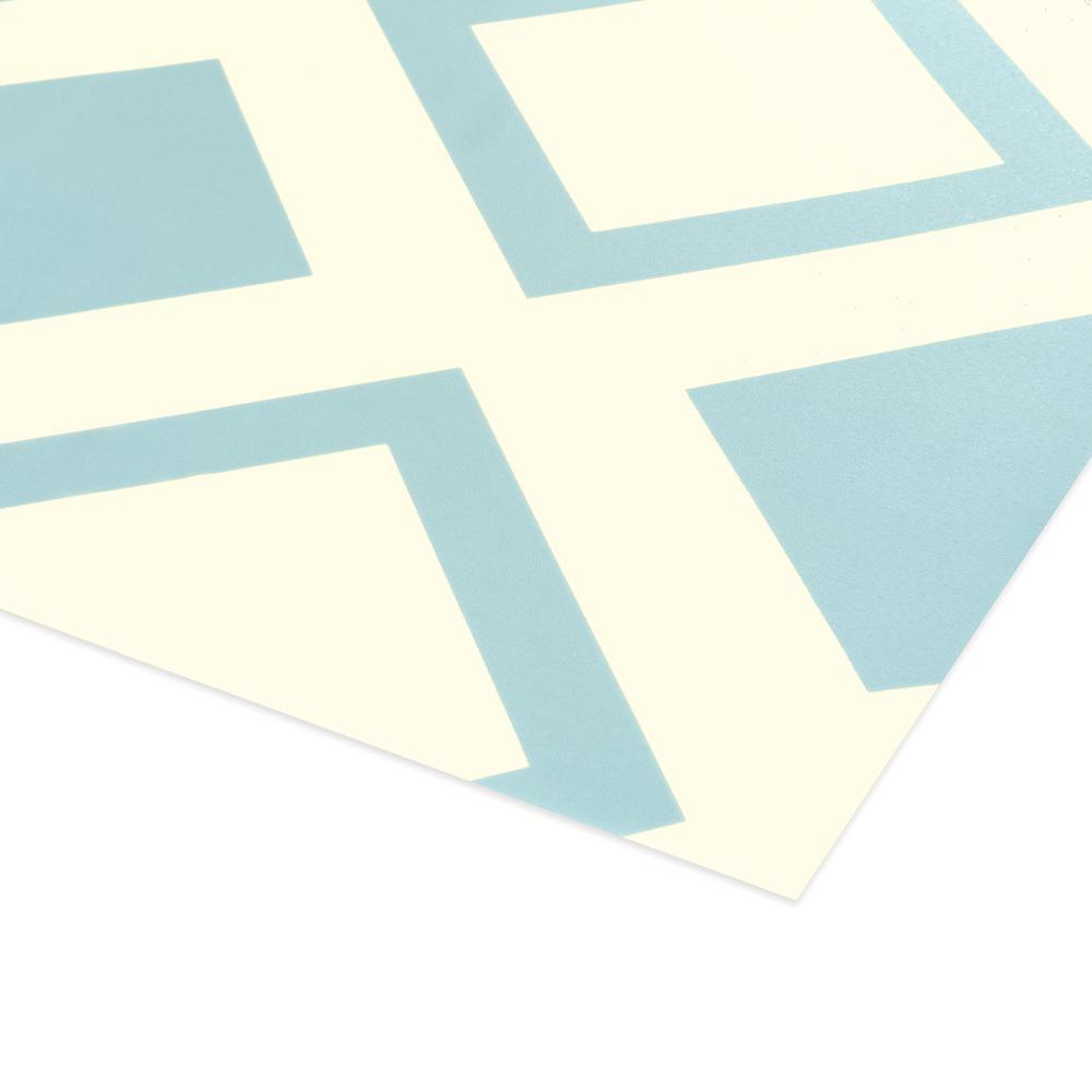 IVC Times Square Blue Residential Vinyl Sheet, Sold by 13.2 ft. Wide x Custom Length - Super Arbor