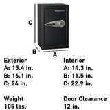 T6-331 2.1 cu ft Security Safe with Digital Keypad - Super Arbor
