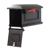 Traditional Black Post Mount Mailbox - Super Arbor