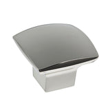 1-1/2 in. Satin Nickel Simple Soft Square Knob - Super Arbor